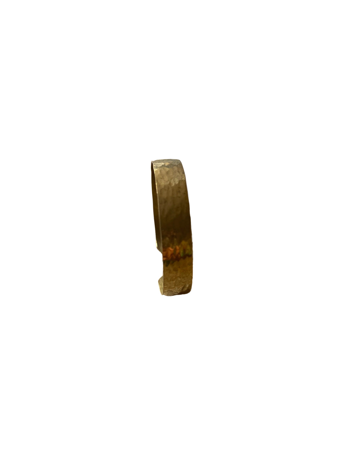Bracelet Manchette en Laiton Martelé Doré