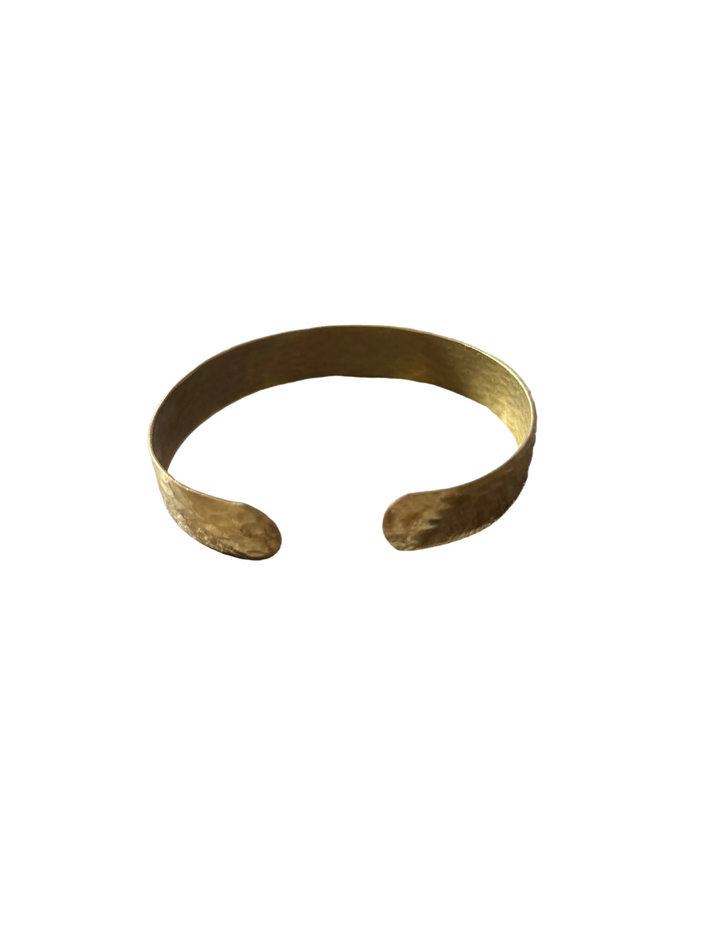 Bracelet Manchette en Laiton Martelé Doré