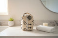 Trousse Velours Crème & Noir — Motifs Berbères