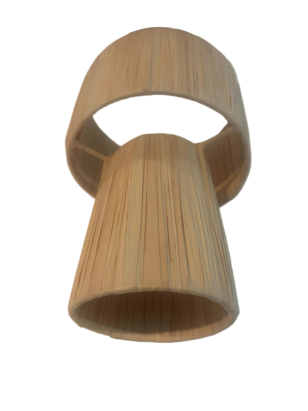 Lampe à poser en raphia naturel — artisanat marocain fait main
