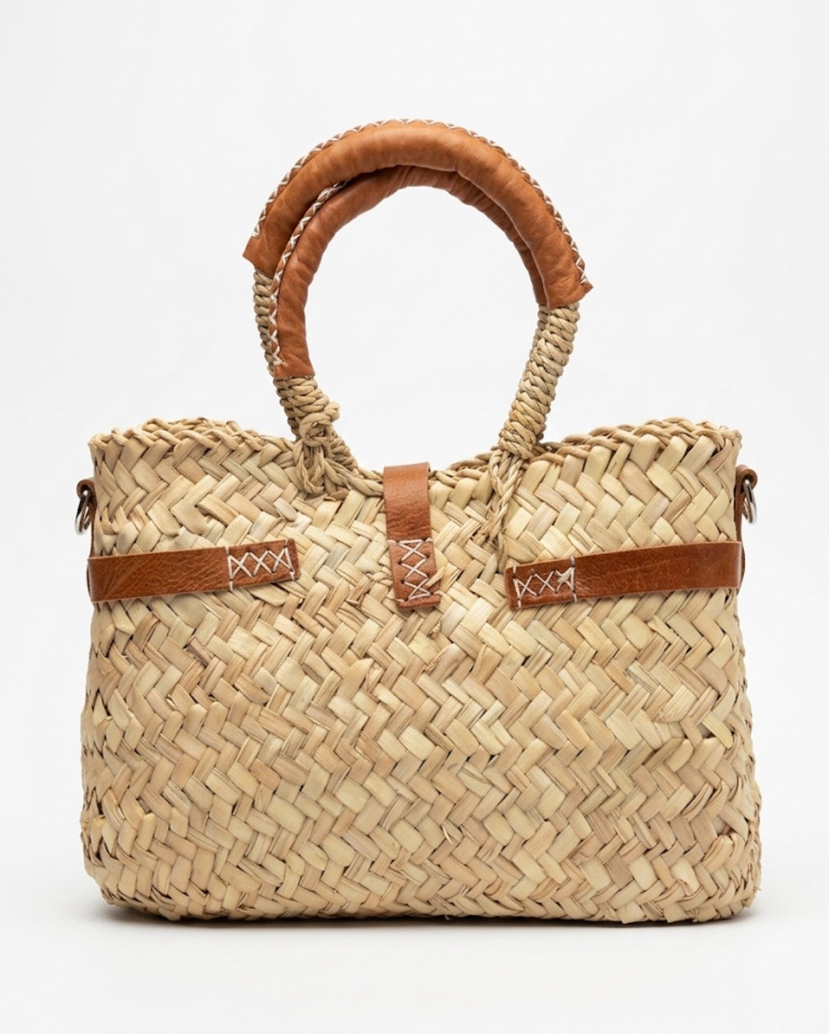 Sac à main artisanal marocain Selma — cuir naturel, pièce unique, fait main au Maroc