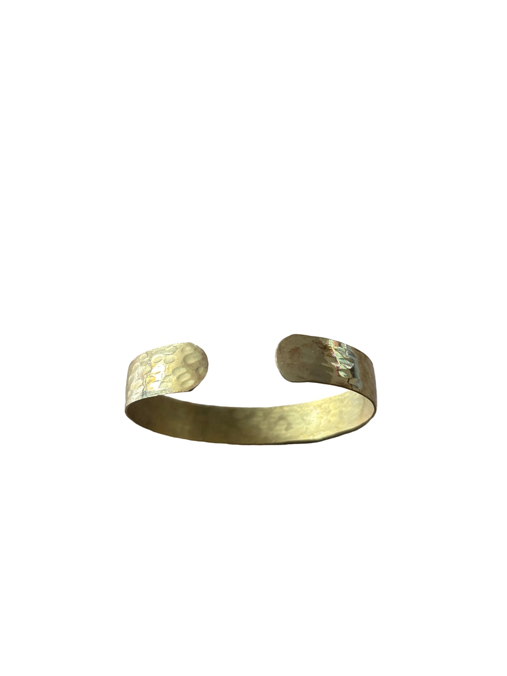 Bracelet Manchette en Laiton Martelé Doré
