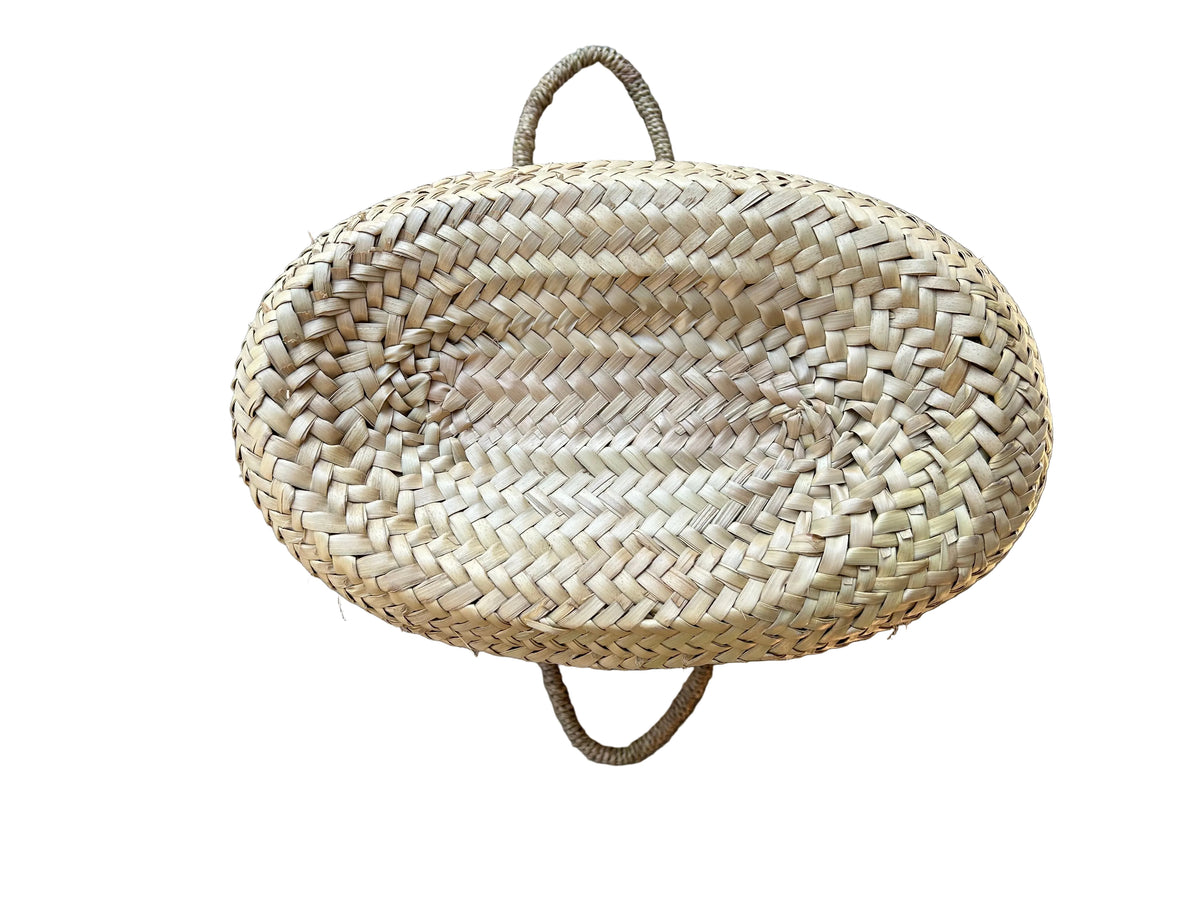Panier ajouré Marrakchi en fibres naturelles — décoration artisanale marocaine, fait main au Maroc