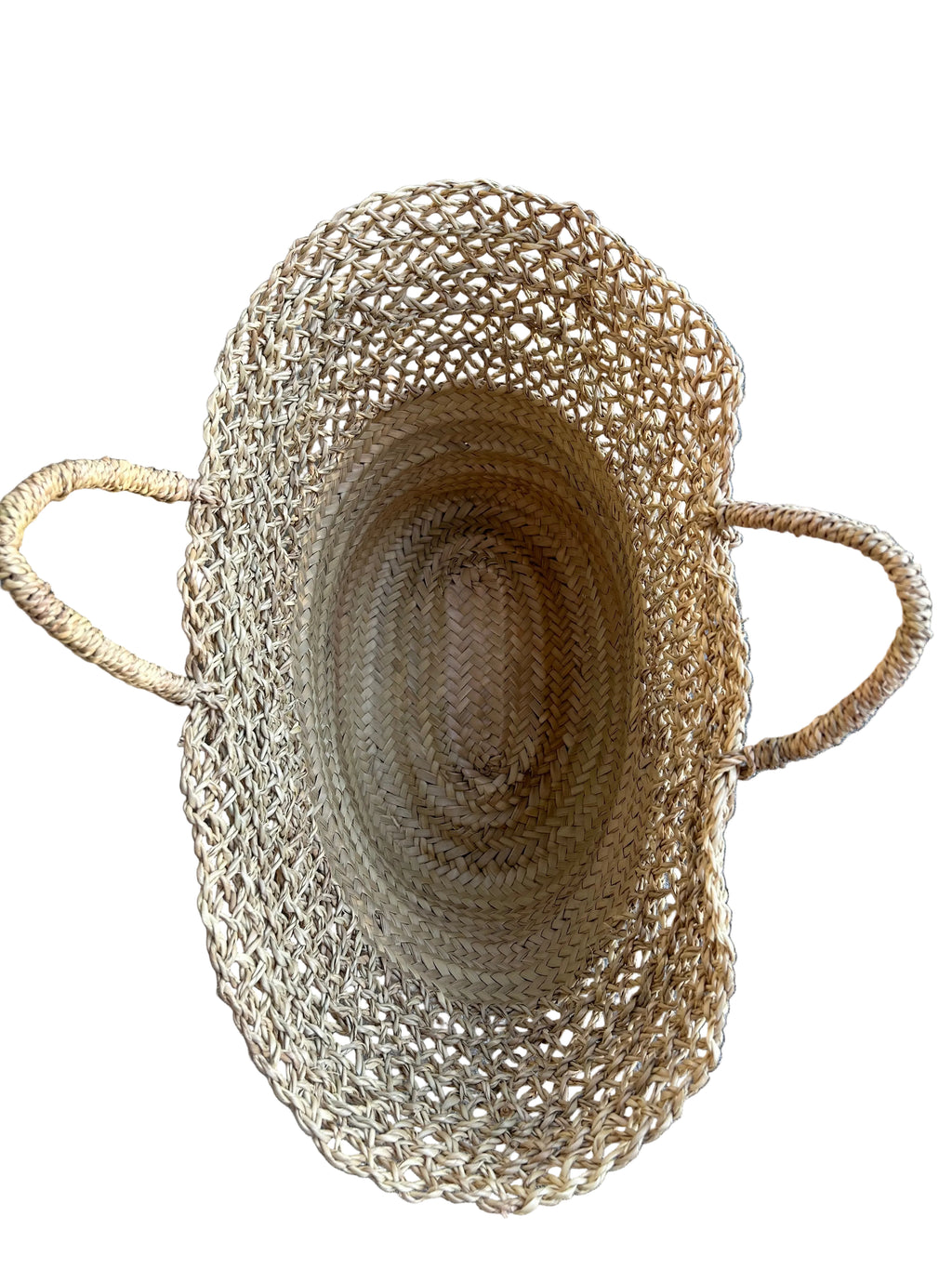 Panier ajouré Marrakchi en fibres naturelles — décoration artisanale marocaine, fait main au Maroc