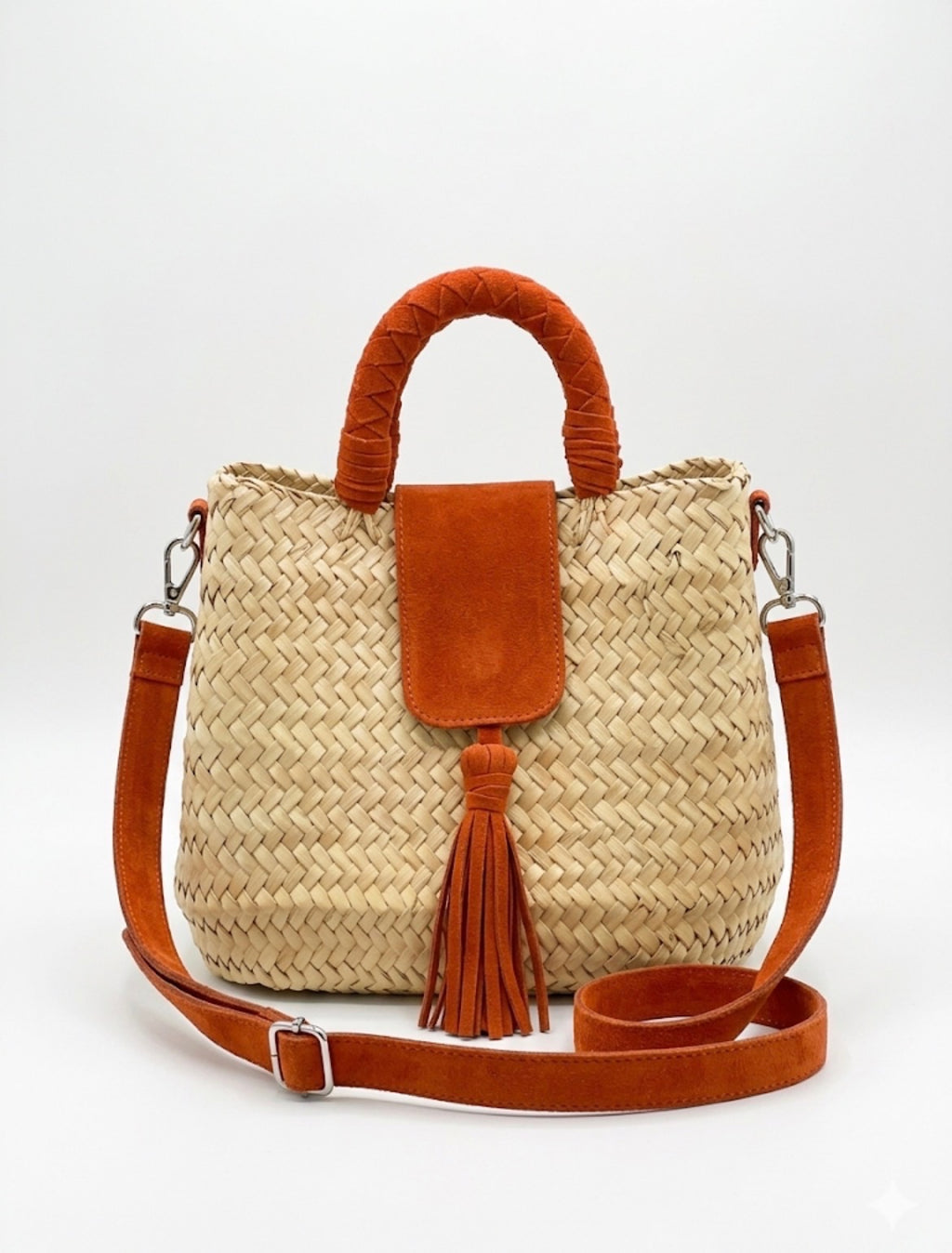Sac à main artisanal marocain Asma — cuir naturel, pièce unique, fait main au Maroc