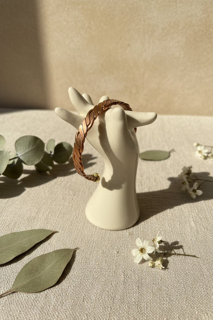 Bracelet en cuivre artisanal — soulage rhumatismes et douleurs articulaires — fait main Maroc