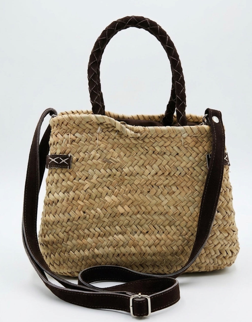 Sac à main artisanal marocain Samia — cuir naturel, pièce unique, fait main au Maroc
