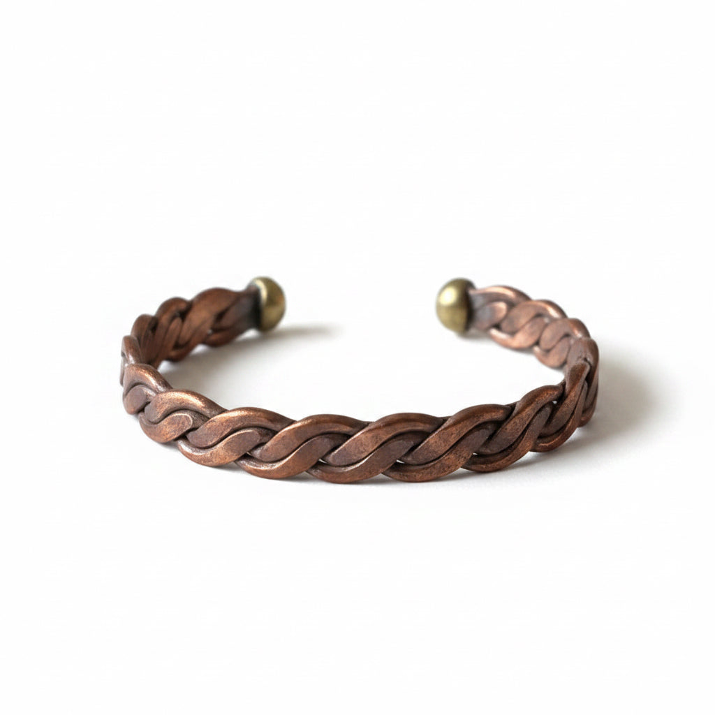Bracelet en cuivre artisanal — soulage rhumatismes et douleurs articulaires — fait main Maroc
