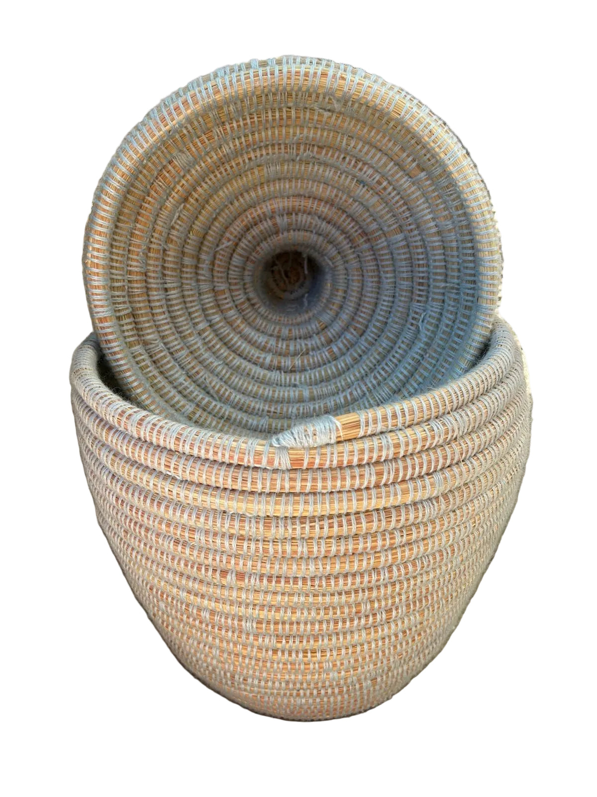 Pot berbère tressé à pompon — décoration artisanale marocaine, fait main au Maroc