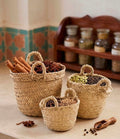 Lot de 3 paniers tressés en fibre naturelle — artisanat marocain fait main