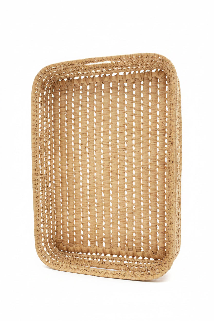 Panier à langer artisanal tressé à la main — fait main au Maroc