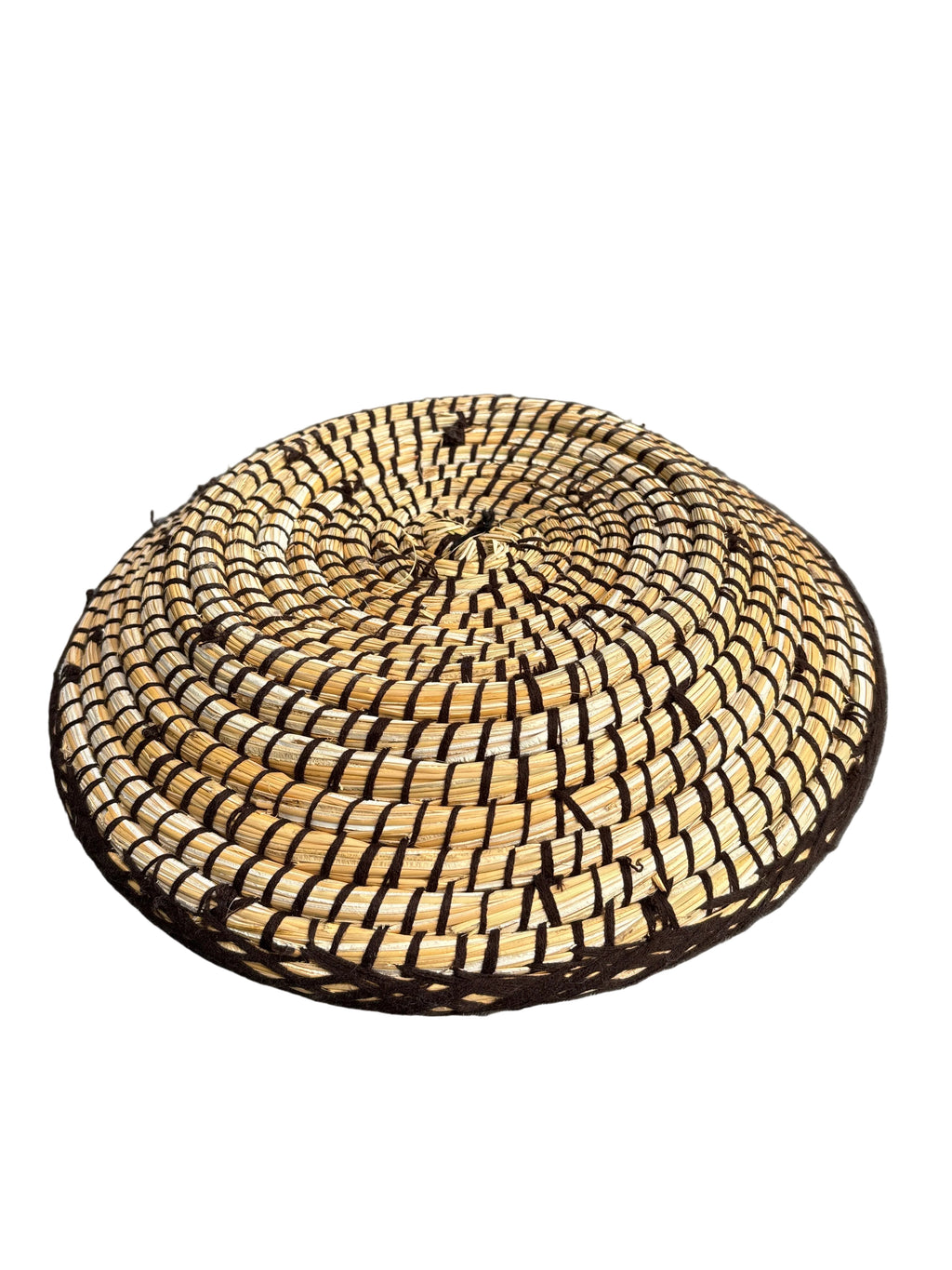Plateau en fibre naturelle — décoration artisanale marocaine, fait main au Maroc