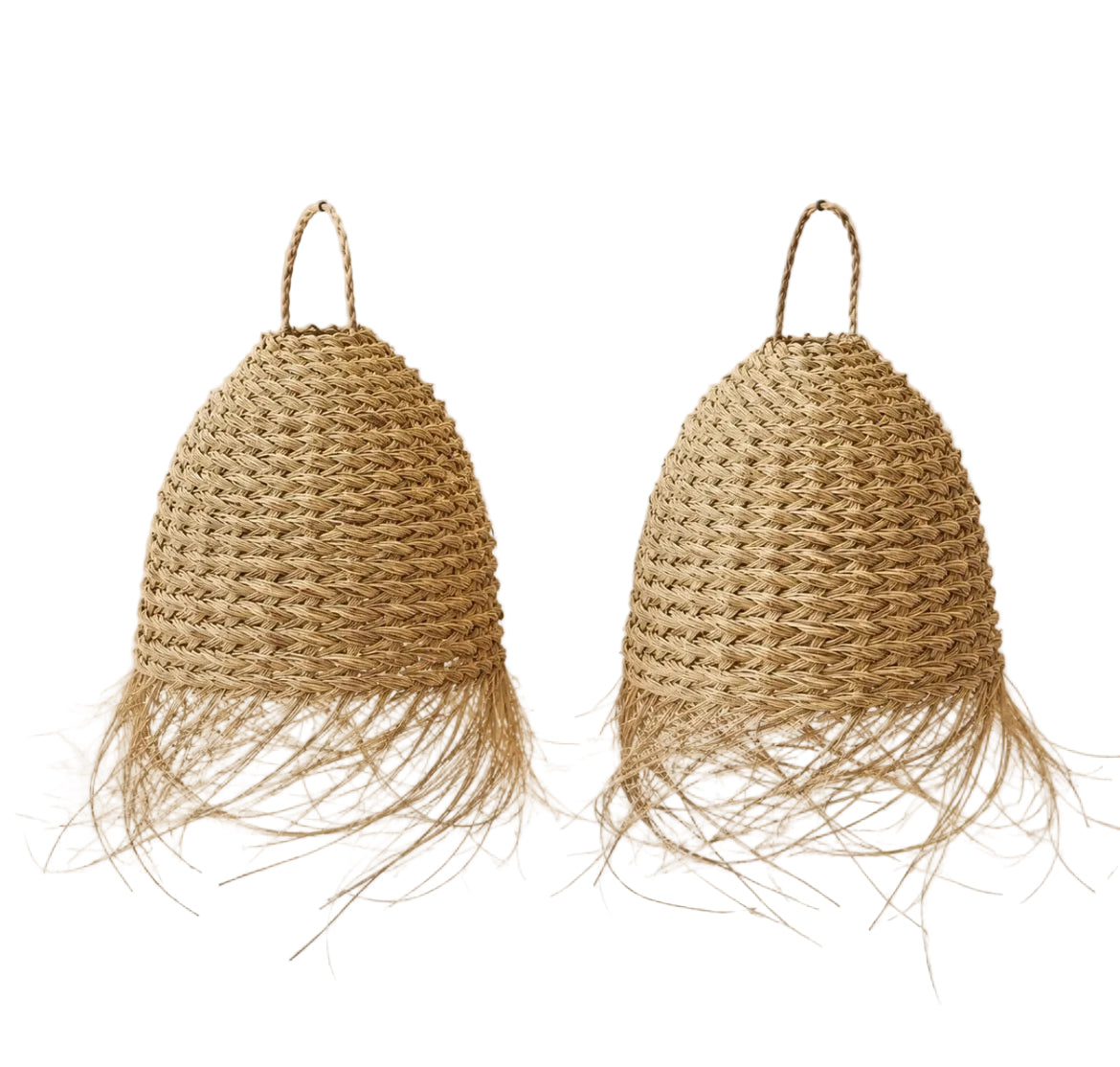 Suspension nid d'abeilles en fibre naturelle — luminaire artisanal marocain, fait main au Maroc