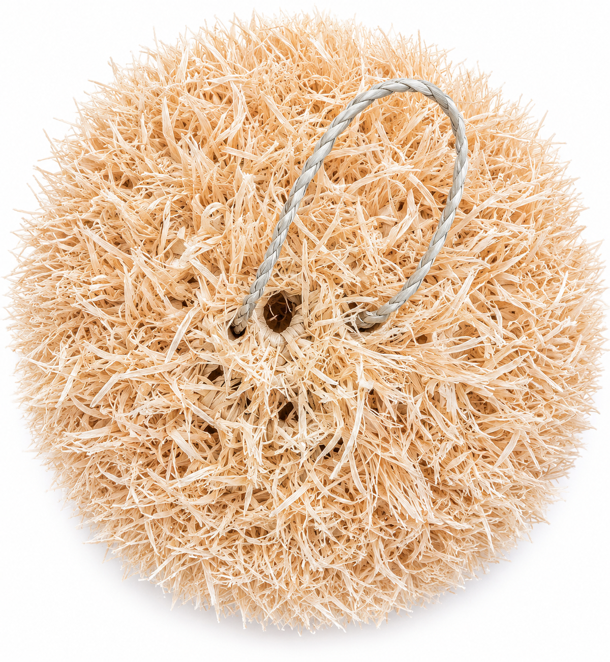 Suspension en raphia et fibres naturelles 45 cm — luminaire artisanal marocain, fait main au Maroc
