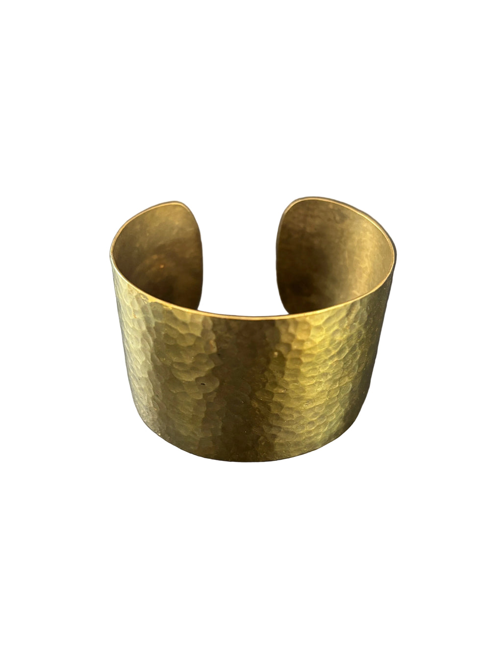 Bracelet Manchette en Laiton Martelé Doré