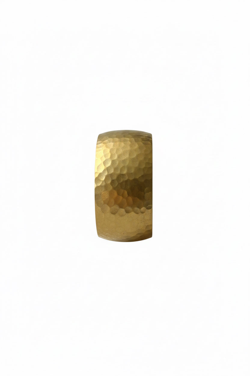 Bracelet Manchette en Laiton Martelé Doré