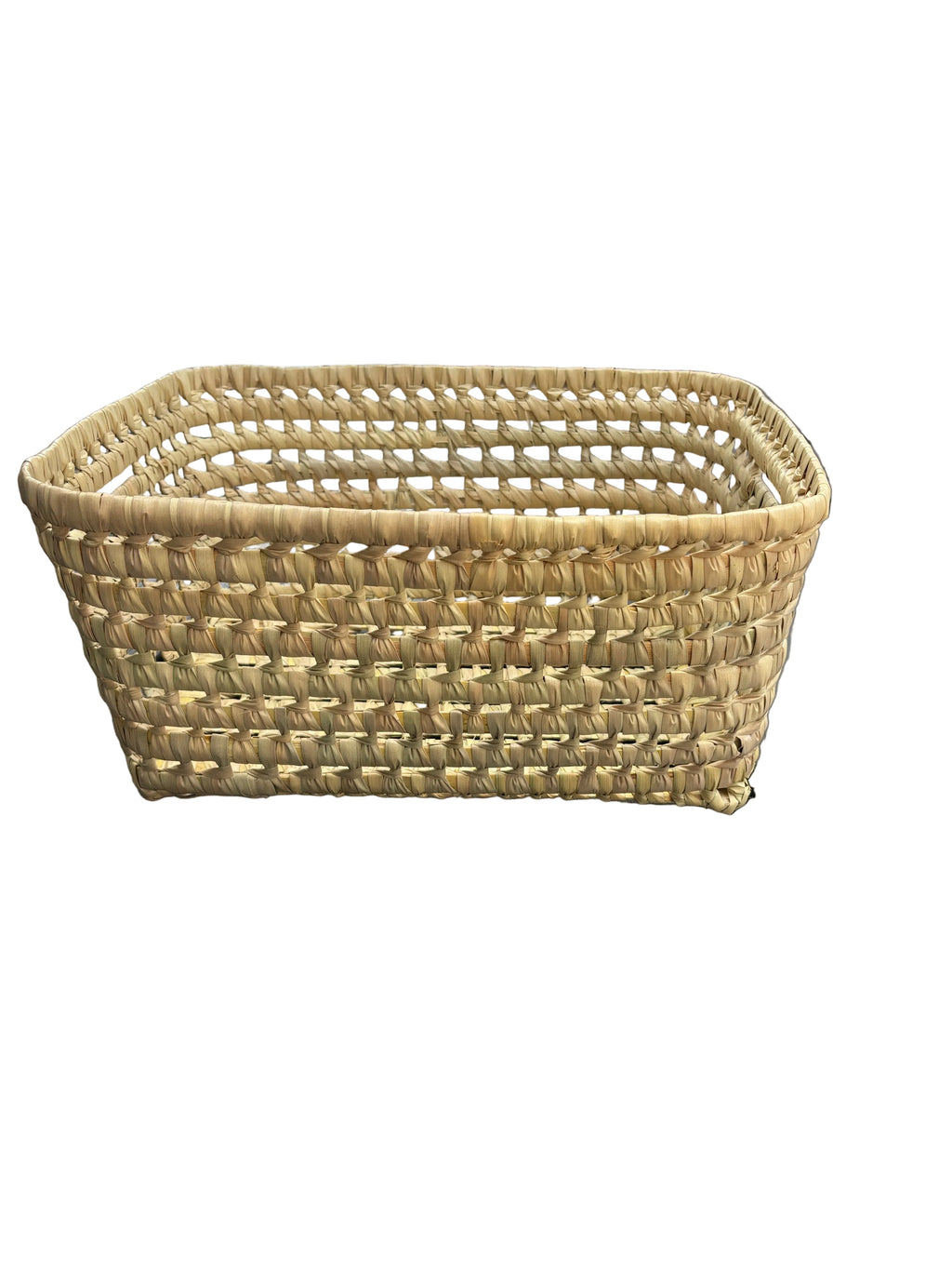 Panier de rangement en fibre naturelle — fait main au Maroc