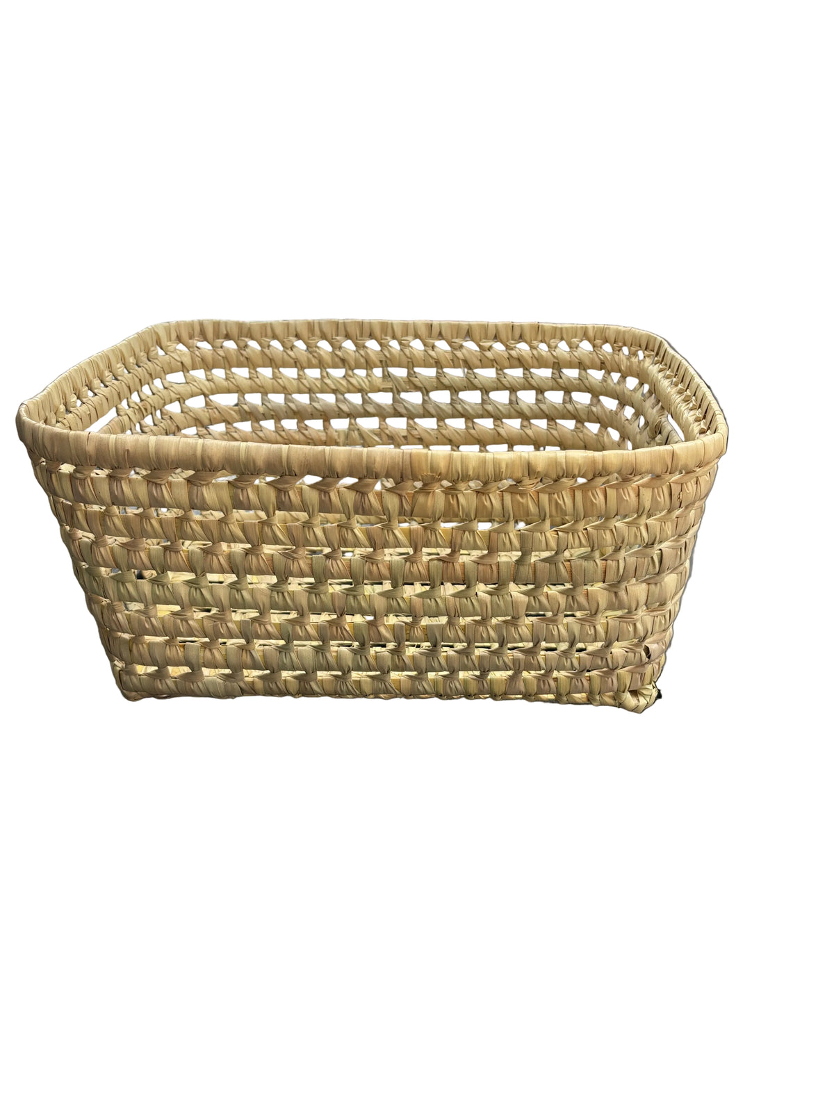 Panier de rangement en fibre naturelle — fait main au Maroc