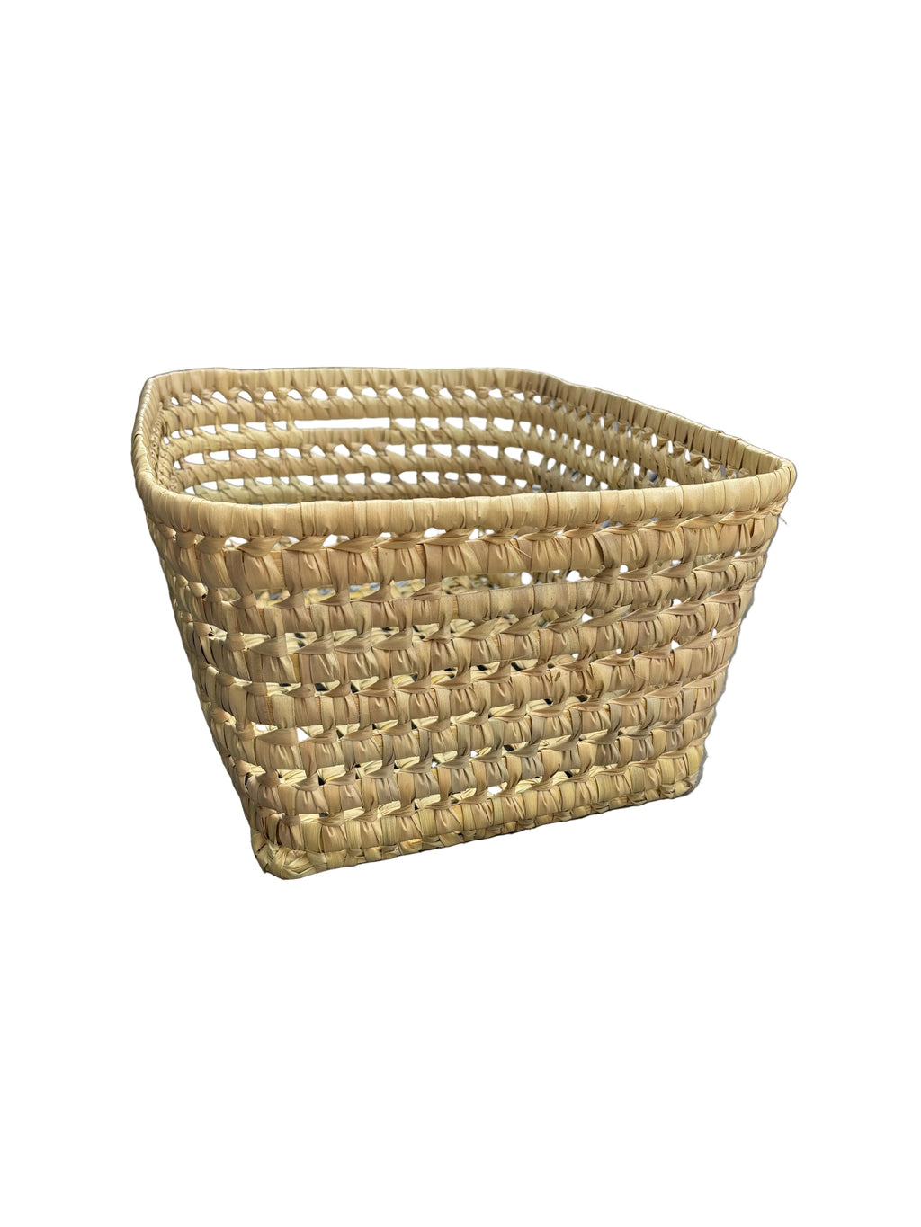 Panier de rangement en fibre naturelle — fait main au Maroc