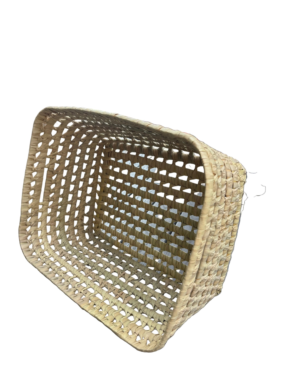 Panier de rangement en fibre naturelle — fait main au Maroc