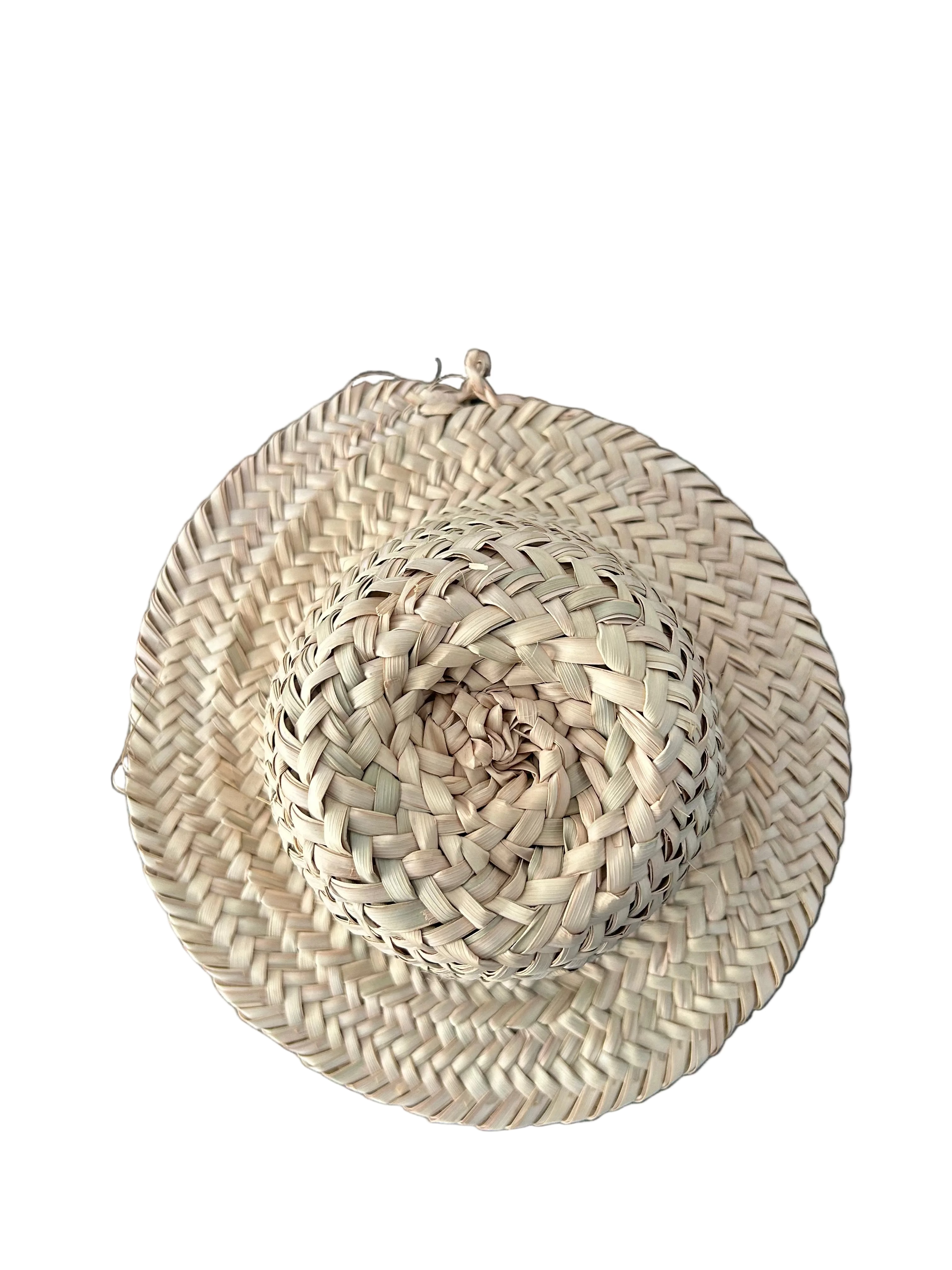 Chapeau de soleil enfant en fibre naturelle tressée — fait main au Maroc