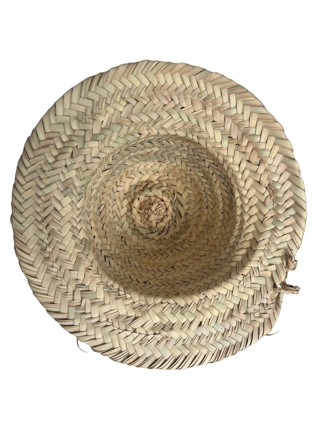 Chapeau de soleil enfant en fibre naturelle tressée — fait main au Maroc