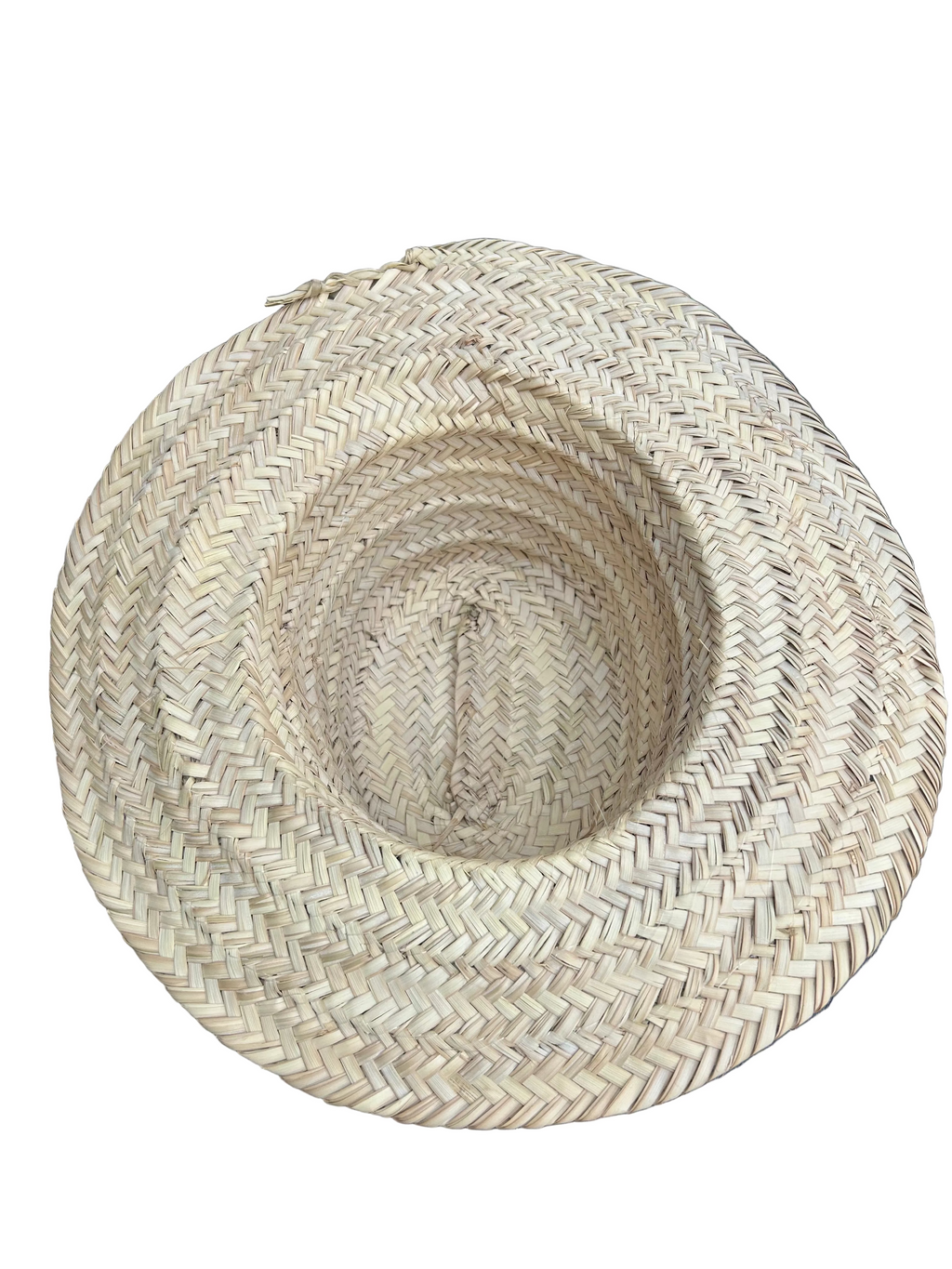 Chapeau artisanal en fibre naturelle et sequins argentés — fait main au Maroc