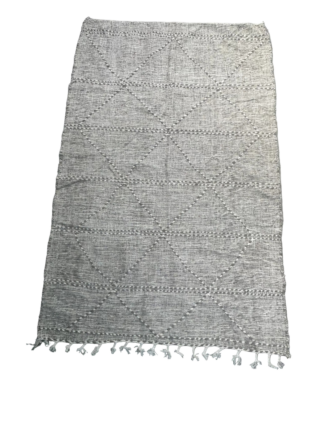 Tapis berbère kilim en laine et coton tissé main au Maroc — 250 x 160 cm pièce unique