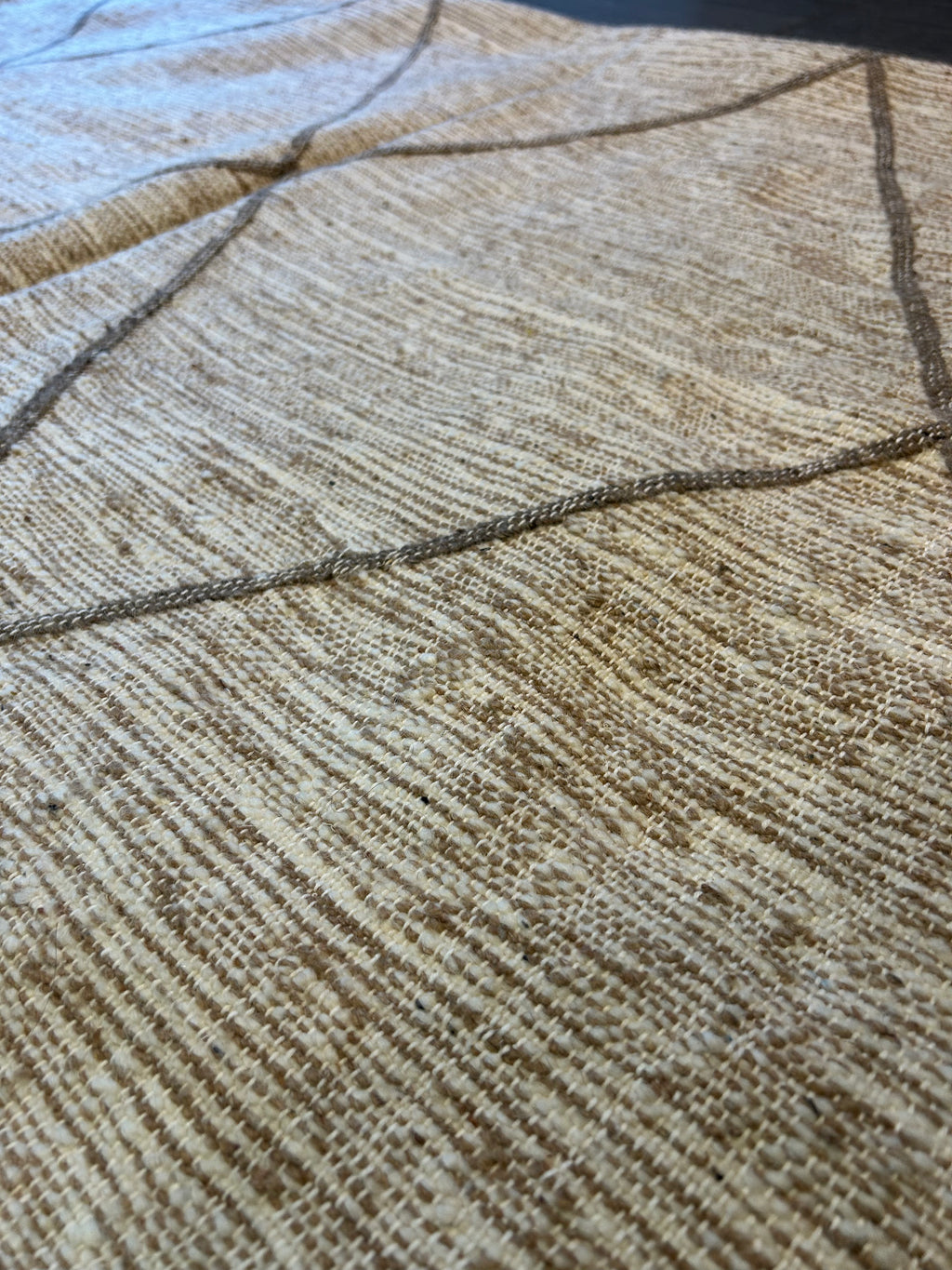 Tapis kilim berbère losanges naturels — 160 x 100 cm tissé main pièce unique Maroc