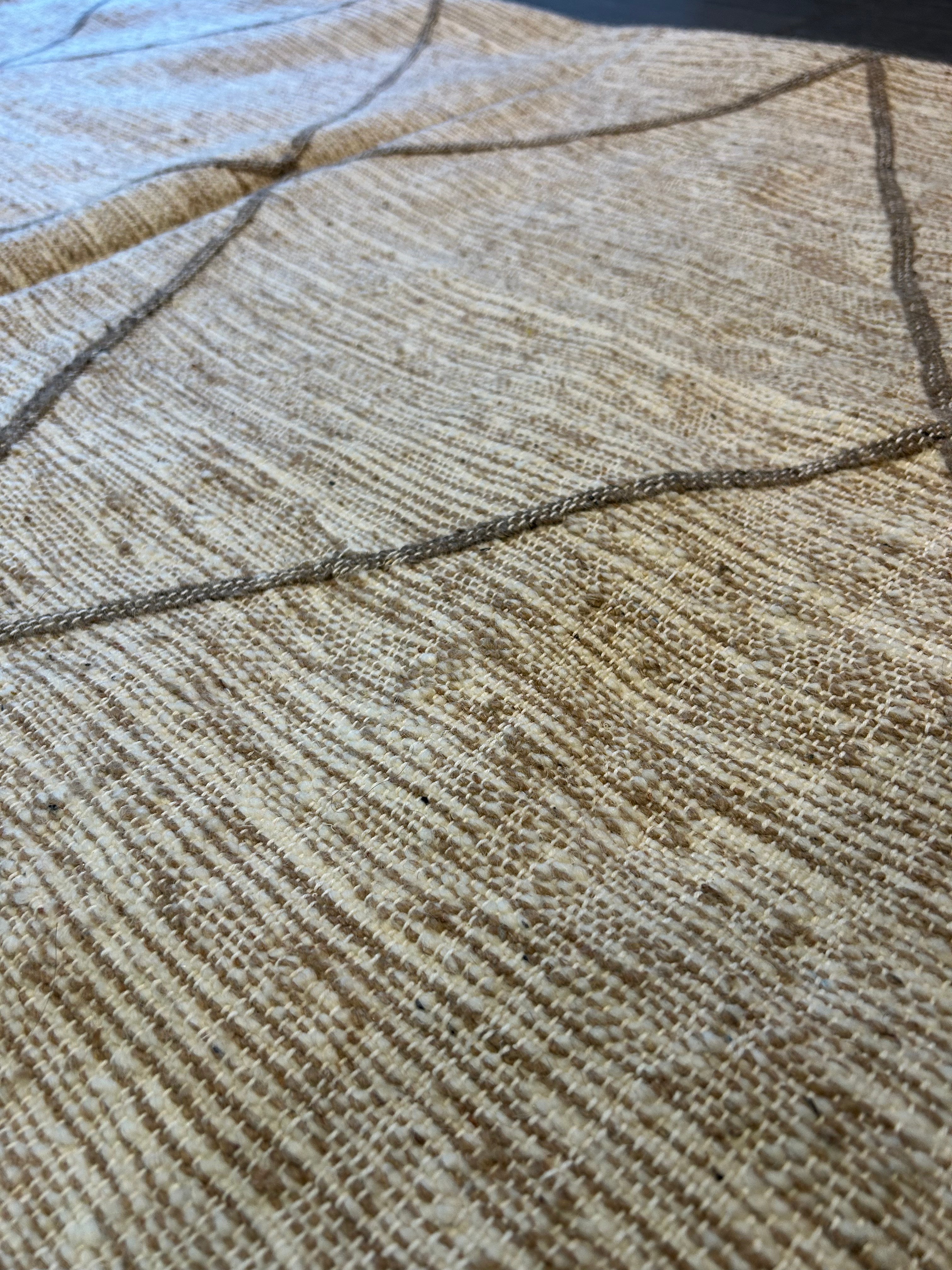 Tapis kilim berbère losanges naturels — 160 x 100 cm tissé main pièce unique Maroc