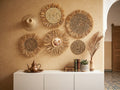 Collection murale berbère 6 pièces en fibres naturelles et raphia – artisanat marocain fait main