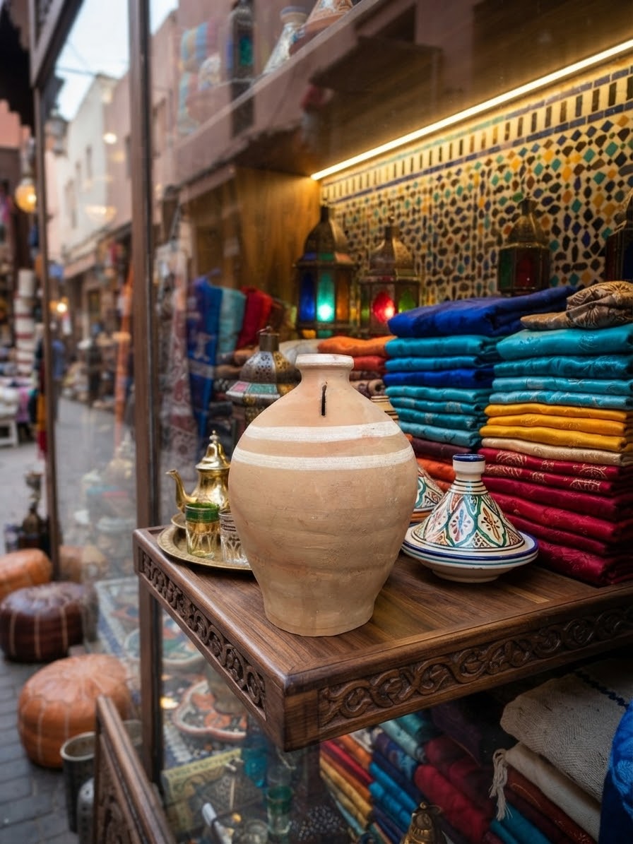 Tirelire en terre cuite marocaine 