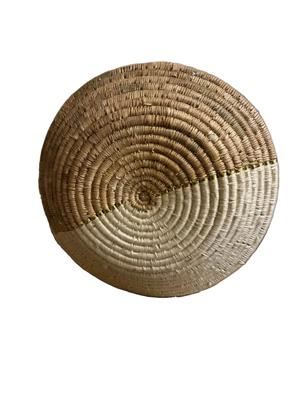 Plateau en fibre naturelle — décoration artisanale marocaine, fait main au Maroc