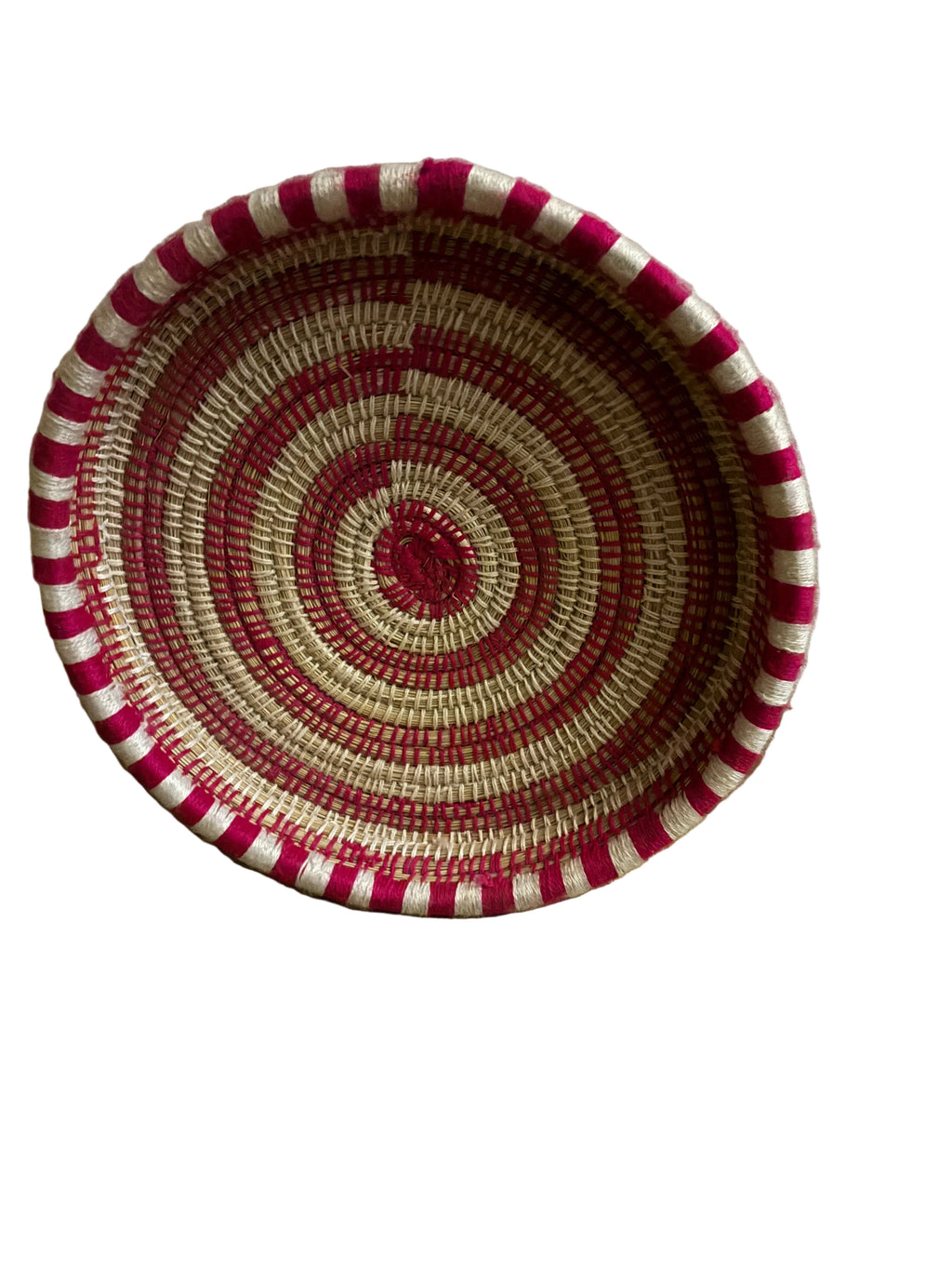 Plateau en fibre naturelle — décoration artisanale marocaine, fait main au Maroc