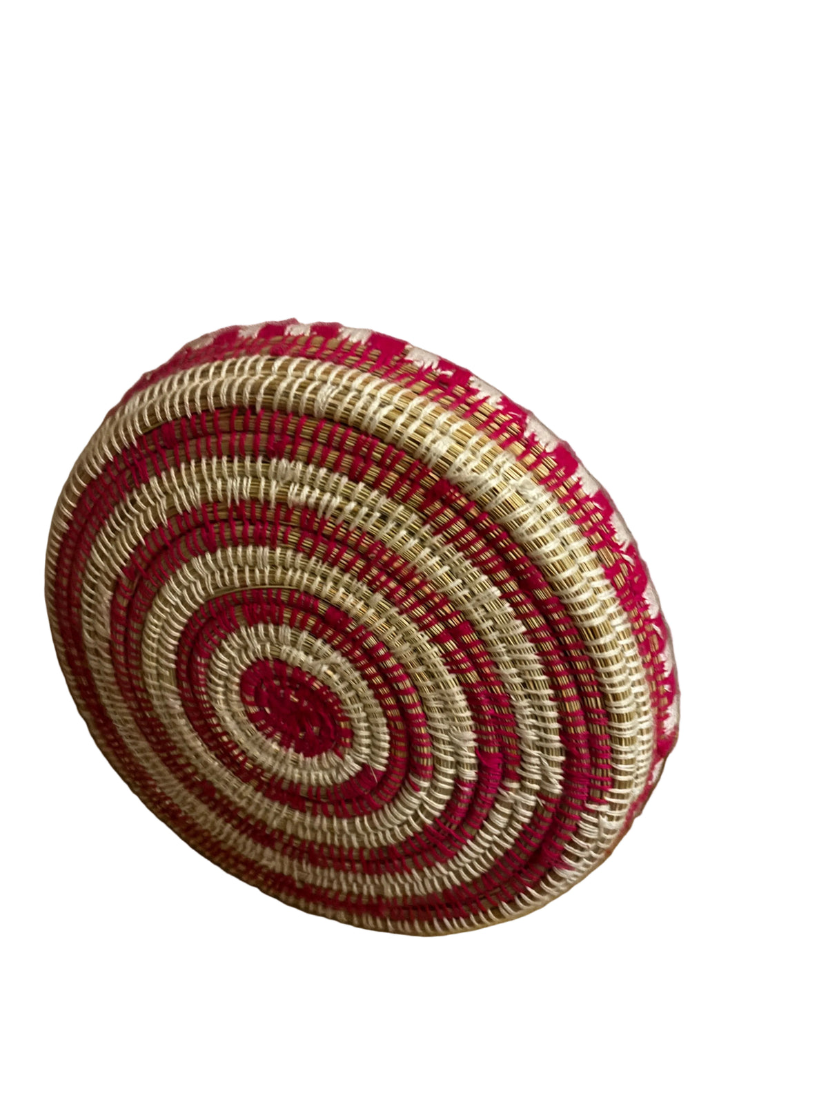Plateau en fibre naturelle — décoration artisanale marocaine, fait main au Maroc