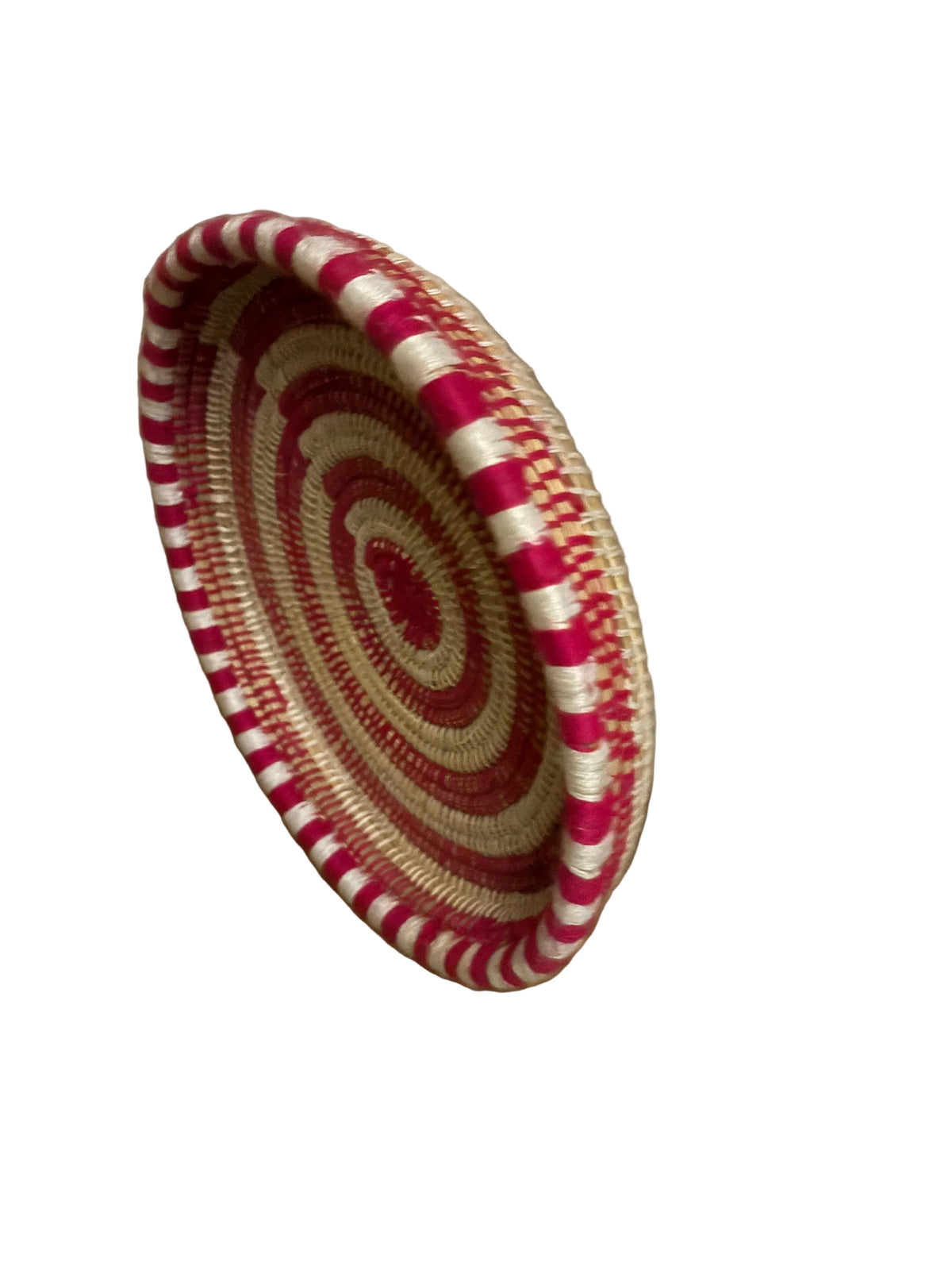 Plateau en fibre naturelle — décoration artisanale marocaine, fait main au Maroc