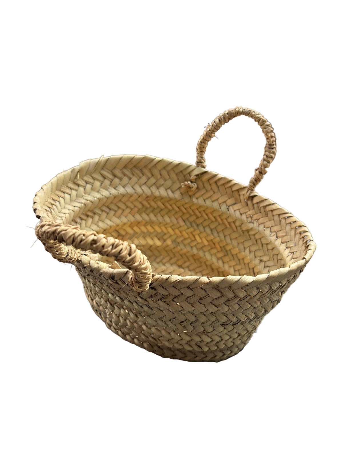 Petit panier en fibres naturelles — décoration artisanale marocaine, fait main au Maroc