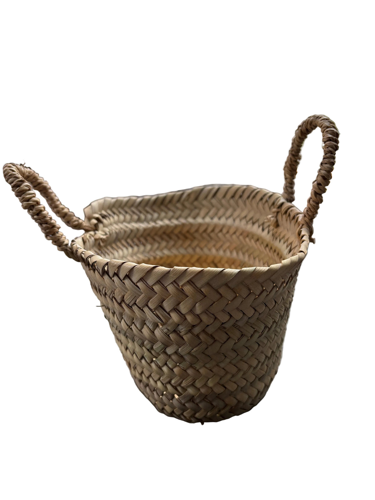 Petit panier en fibres naturelles — décoration artisanale marocaine, fait main au Maroc