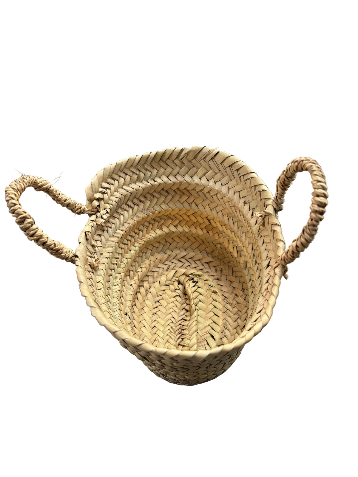 Petit panier en fibres naturelles — décoration artisanale marocaine, fait main au Maroc