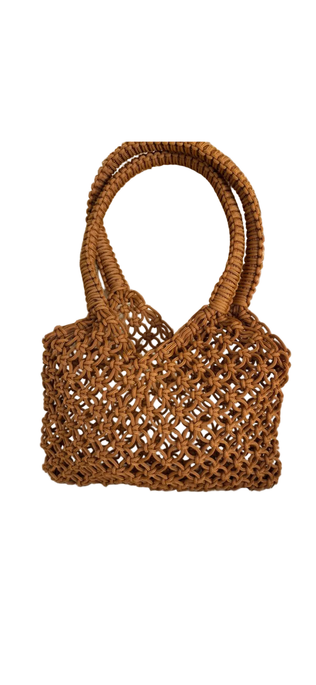 Sac Lina en macramé nylon tressé main — pièce unique artisanale, fait main au Maroc
