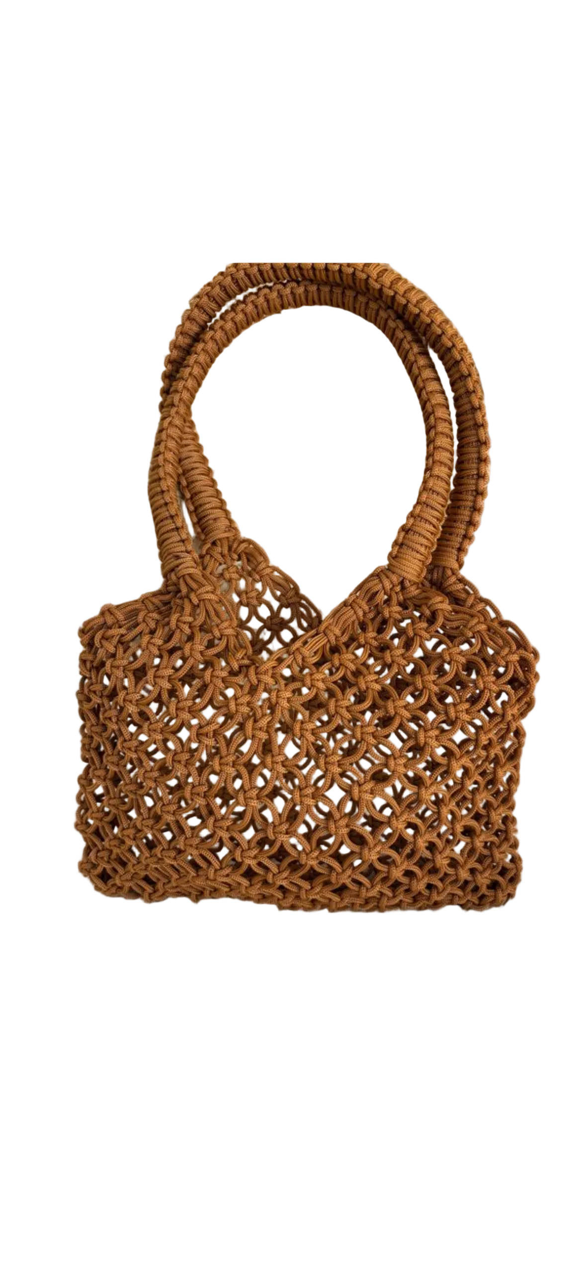 Sac Lina en macramé nylon tressé main — pièce unique artisanale, fait main au Maroc