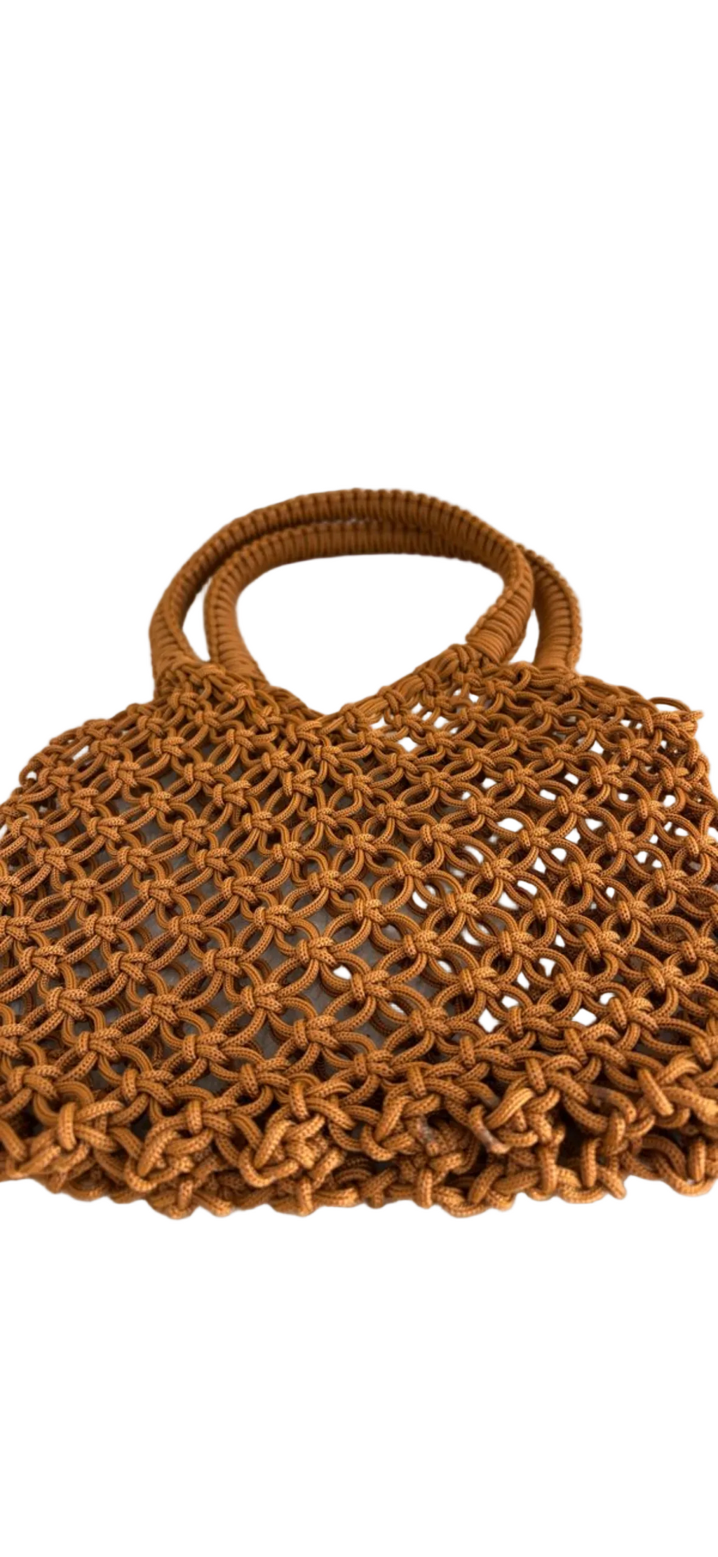 Sac Lina en macramé nylon tressé main — pièce unique artisanale, fait main au Maroc