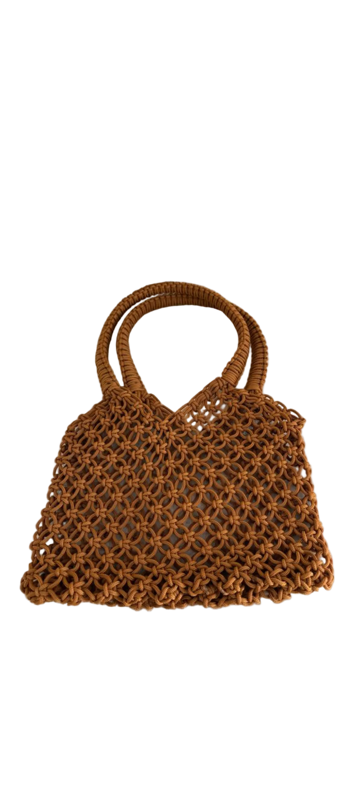 Sac Lina en macramé nylon tressé main — pièce unique artisanale, fait main au Maroc