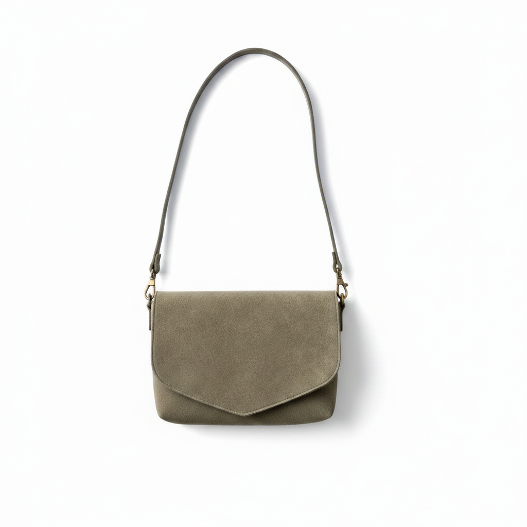 Sac à main en cuir artisanal marocain Sophia — coloris kaki, pièce unique, fait main au Maroc