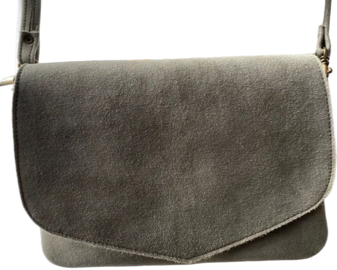 Sac à main en cuir artisanal marocain Sophia — coloris kaki, pièce unique, fait main au Maroc