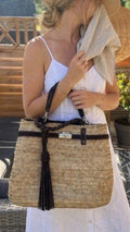 Sac à main artisanal marocain Nailla — cuir naturel, pièce unique, fait main au Maroc