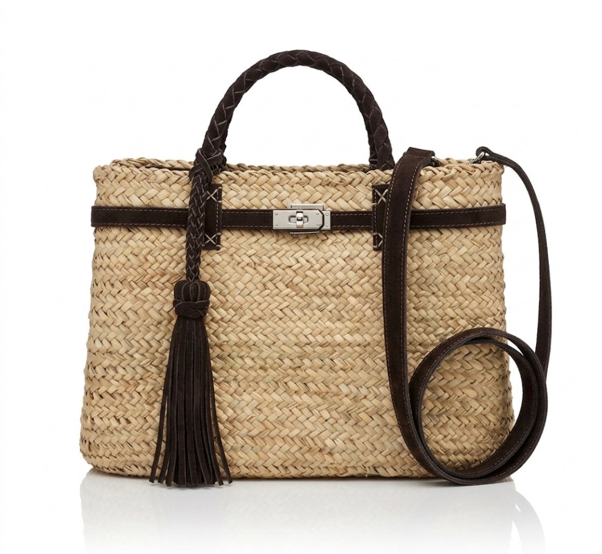 Sac à main artisanal marocain Nailla — cuir naturel, pièce unique, fait main au Maroc