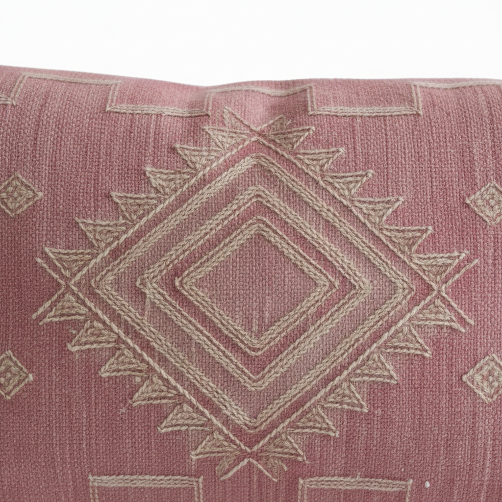 Housse de coussin Sabra pièce unique — soie de cactus artisanat marocain fait main