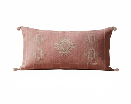 Housse de coussin Sabra pièce unique — soie de cactus artisanat marocain fait main