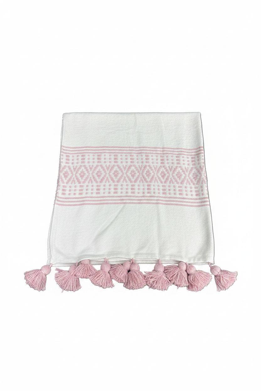 Plaid fond blanc plié